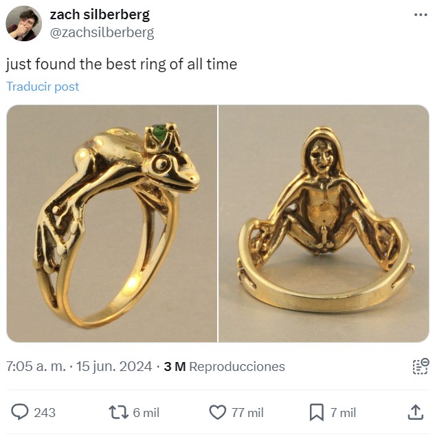 Acabo de encontrar el mejor anillo de todos los tiempos.
