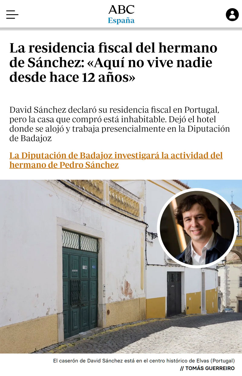 La residencia fiscal del hermano de Sánchez: "Aquí no vive nadie desde hace 12 años"