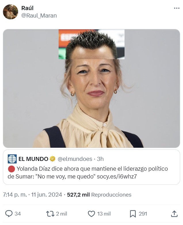 Yolanda Díaz... SE QUEDA.