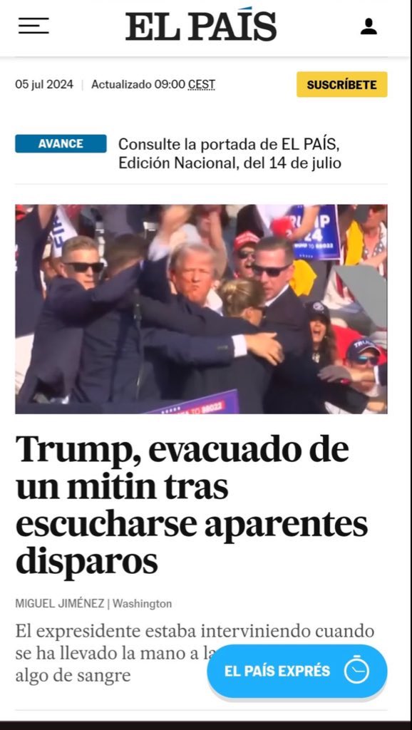 De los creadores de "TERRORISMO MACHISTA", llega... "A Trump le sale algo rojo de la oreja después de que se escuchen unos ruidos".