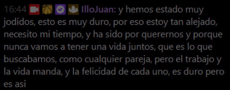 Illojuan y Masi han roto.