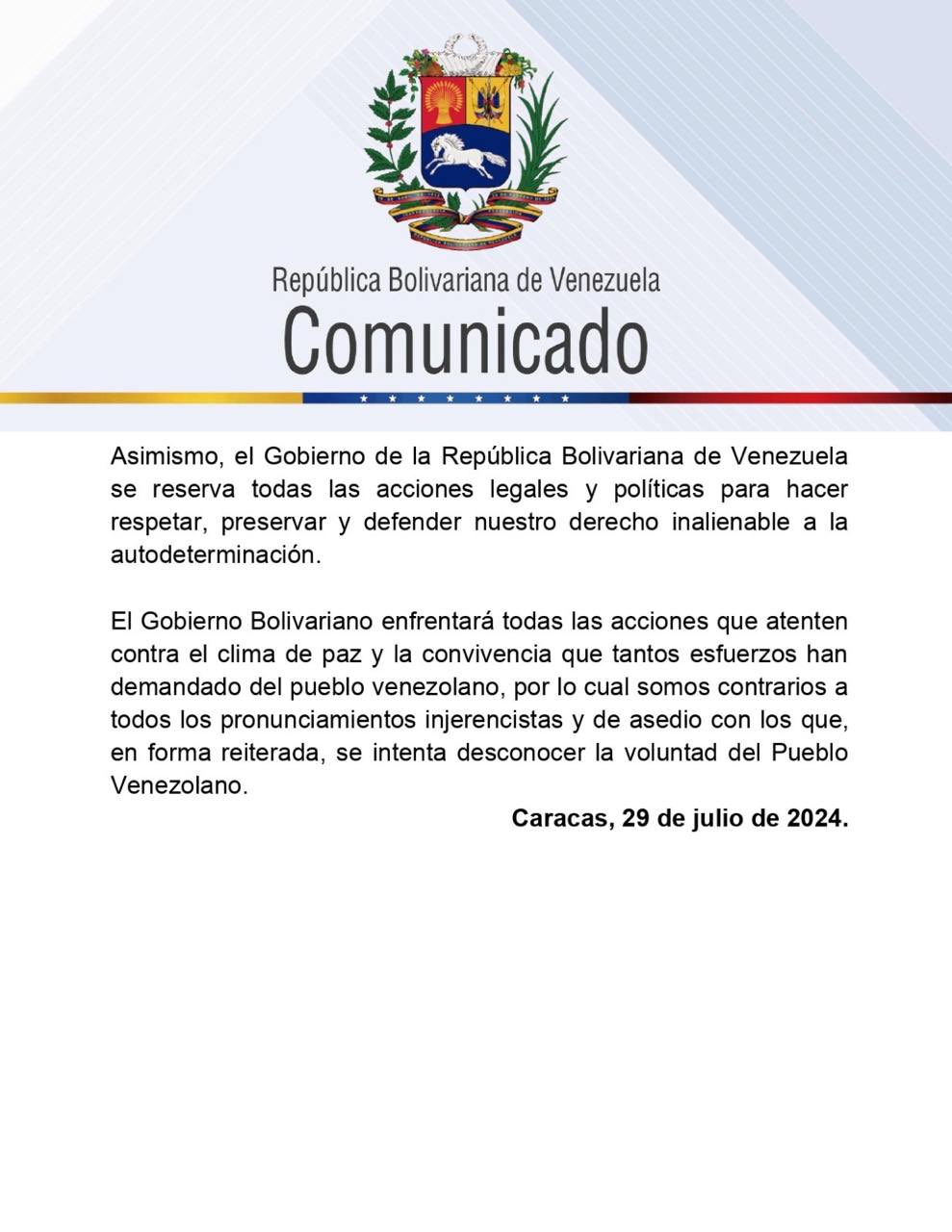 La dictadura venezolana acaba de anunciar que suspende sus relaciones diplomáticas con Argentina, Chile, Costa Rica, Perú, Panamá, República Dominicana y Uruguay.