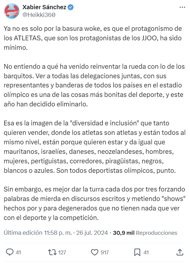 Así ha cerrado la ceremonia de apertura de los Juegos Olímpicos en París.