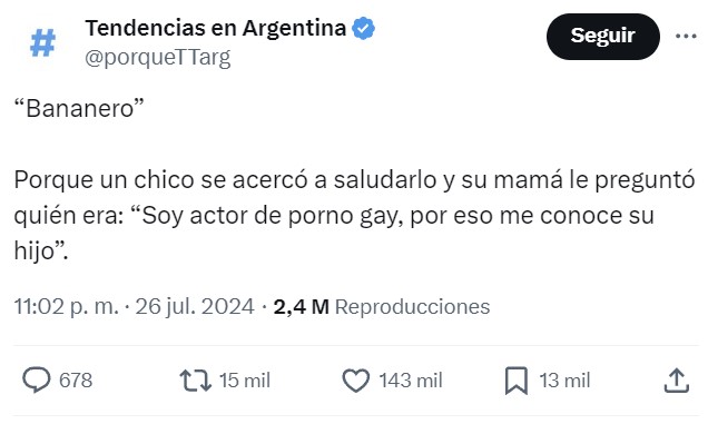 El Bananero sabe cómo hacerte pasar vergüenza delante de tu madre.
