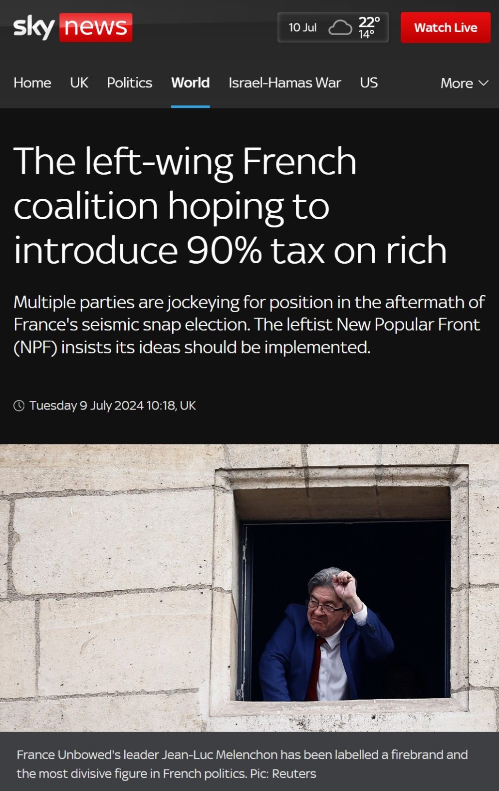 La izquierda Francesa aspira a introducir un impuesto del 90% a los ricos.