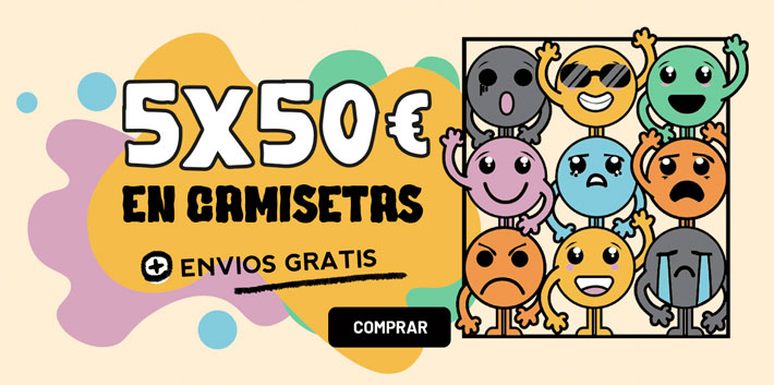 5x50 en camisetas Pampling.