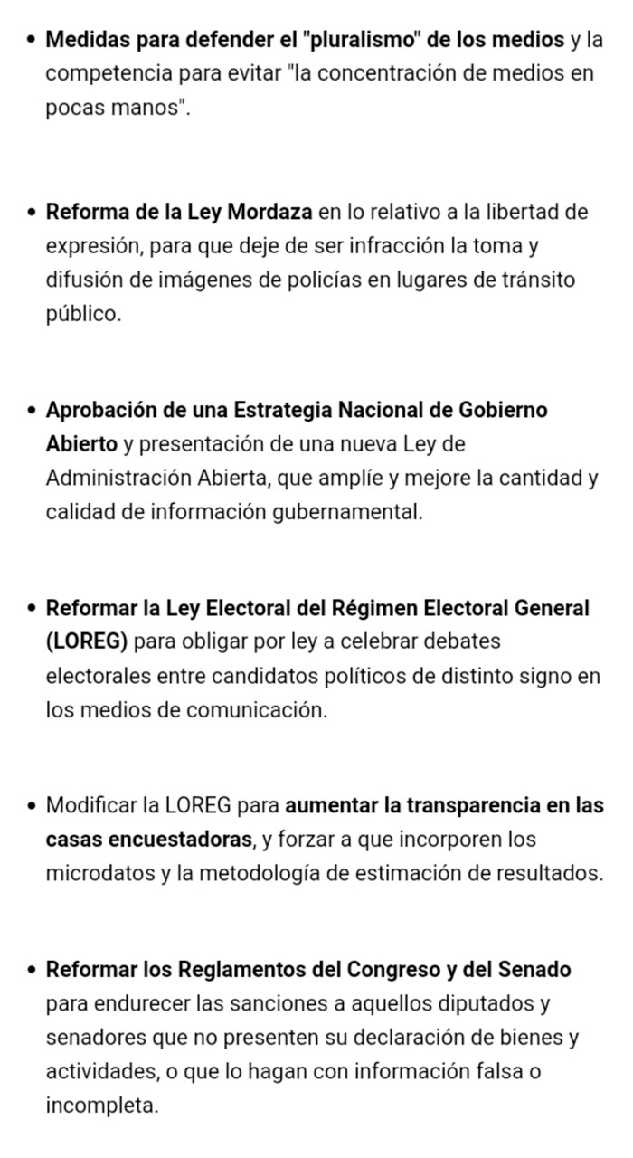 Resumen de la reforma que ha anunciado Pdro Snchz.