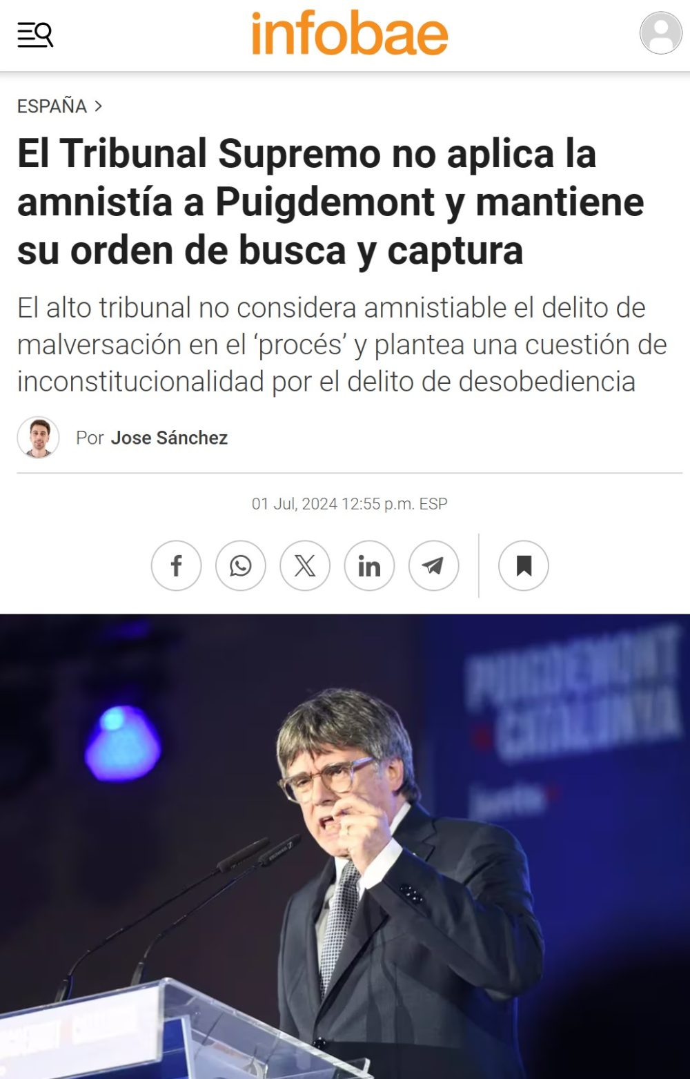 Se complica el trato entre Pdro y Puigdemont.