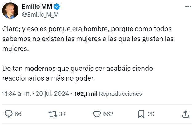 "Los hombres no deberían acercarse a la ginecología"