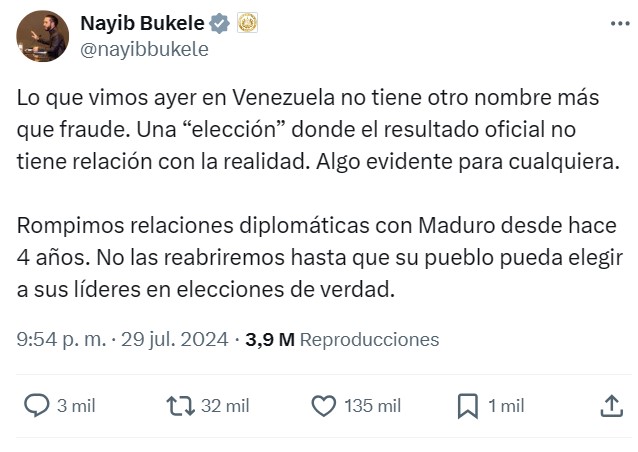 La dictadura venezolana acaba de anunciar que suspende sus relaciones diplomáticas con Argentina, Chile, Costa Rica, Perú, Panamá, República Dominicana y Uruguay.