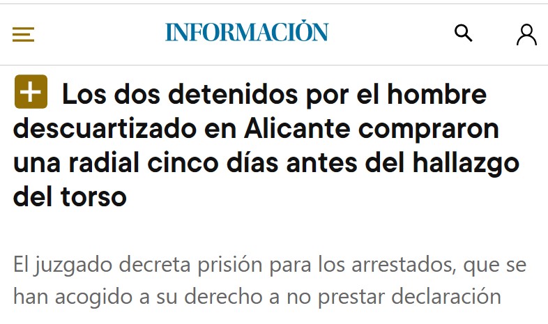 Los dos detenidos en las Mil Viviendas de Alicante por dеscuartizar a un hombre.