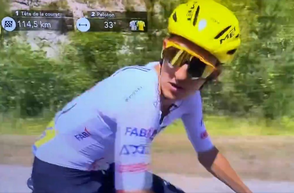 Ciclista a la moto: "¿Eres retrasado? Tira" | Comentaristas: "Que está retrasado, ¿dice?"