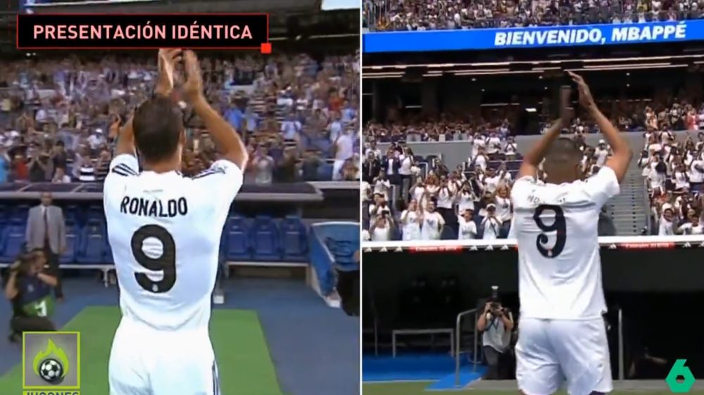 Mbappé calcó minuciosamente la presentación de Cristiano con el Real Madrid.