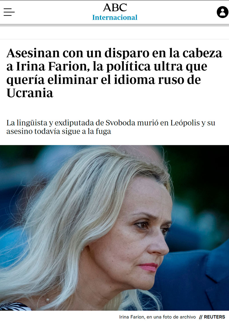 Contexto: en Ucrania se ha hablado ruso durante muchos años. La prensa, la TV, la radio... todo iba en Ruso.