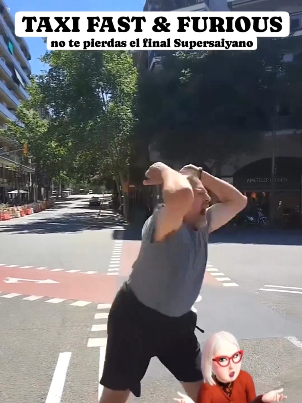 Taxista Super Saiyan se enfrenta a un VTC en Barcelona.