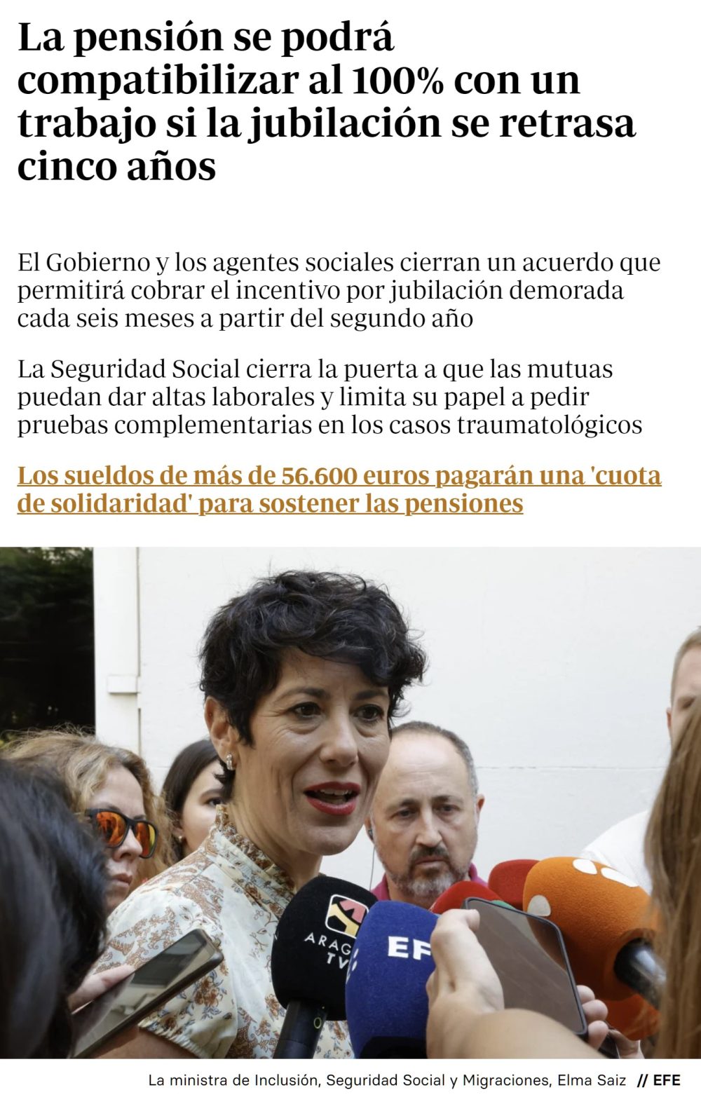 Nada como trabajar hasta los 72 años... la auténtica salud.
