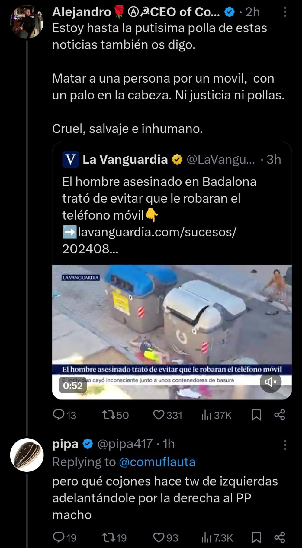 Problemas en el paraíso pepesuno: Albiol, alcalde de Badalona, se queja de los inmigrantes reincidentes, y sus seguidores le dicen que su jefe no hace nada.