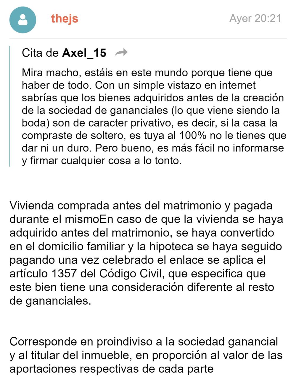 Bienvenidos al maravilloso mundo de los matrimonios en gananciales.