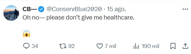 Metedura de pata galáctica de Donald Trump: "Todos vosotros vais a ser arrojados a un sistema comunista. Seréis arrojados a un sistema en el que todos recibirán atención médica".