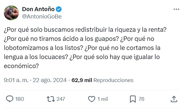 Debemos perseguir la IGUALDAD SUPREMA.