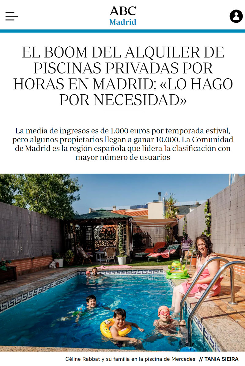 Llega el "AirBnb" de las piscinas privadas.