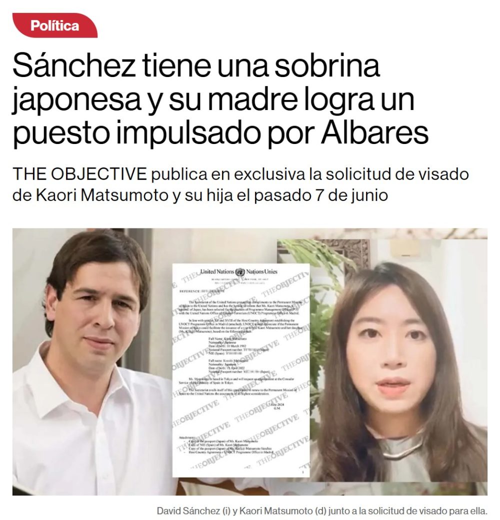 El Ministerio de Exteriores (Manuel Albares) impulsó la creación de una plaza directiva de una nueva unidad en la ONU y la ganó la "madre" de la sobrina de Pdro Snchz.