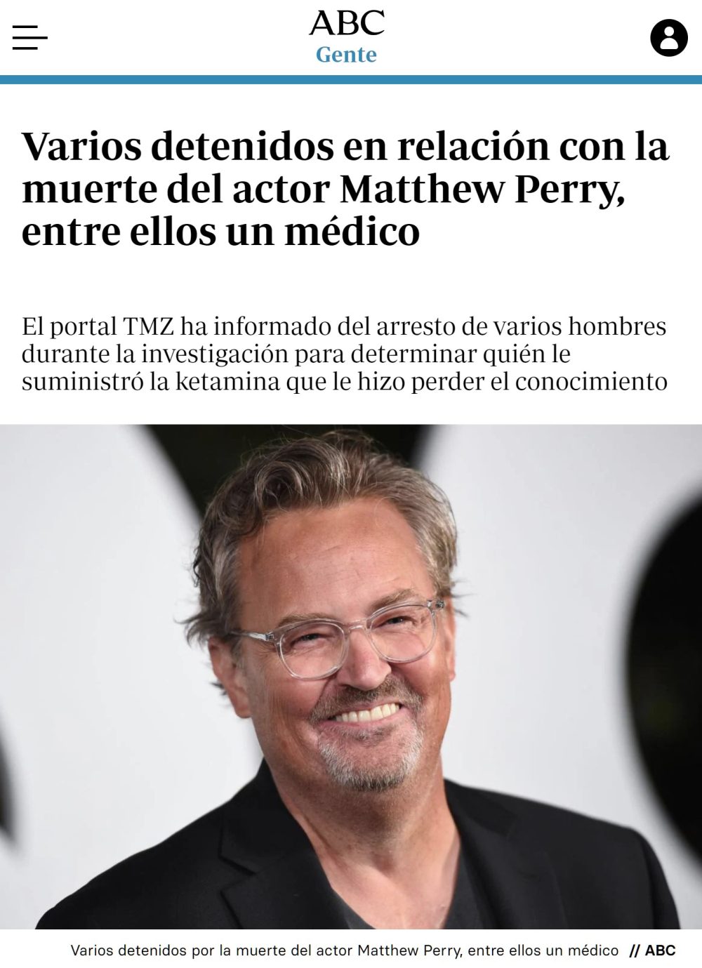 Un médico entre los detenidos por la muerte de Matthew Perry.