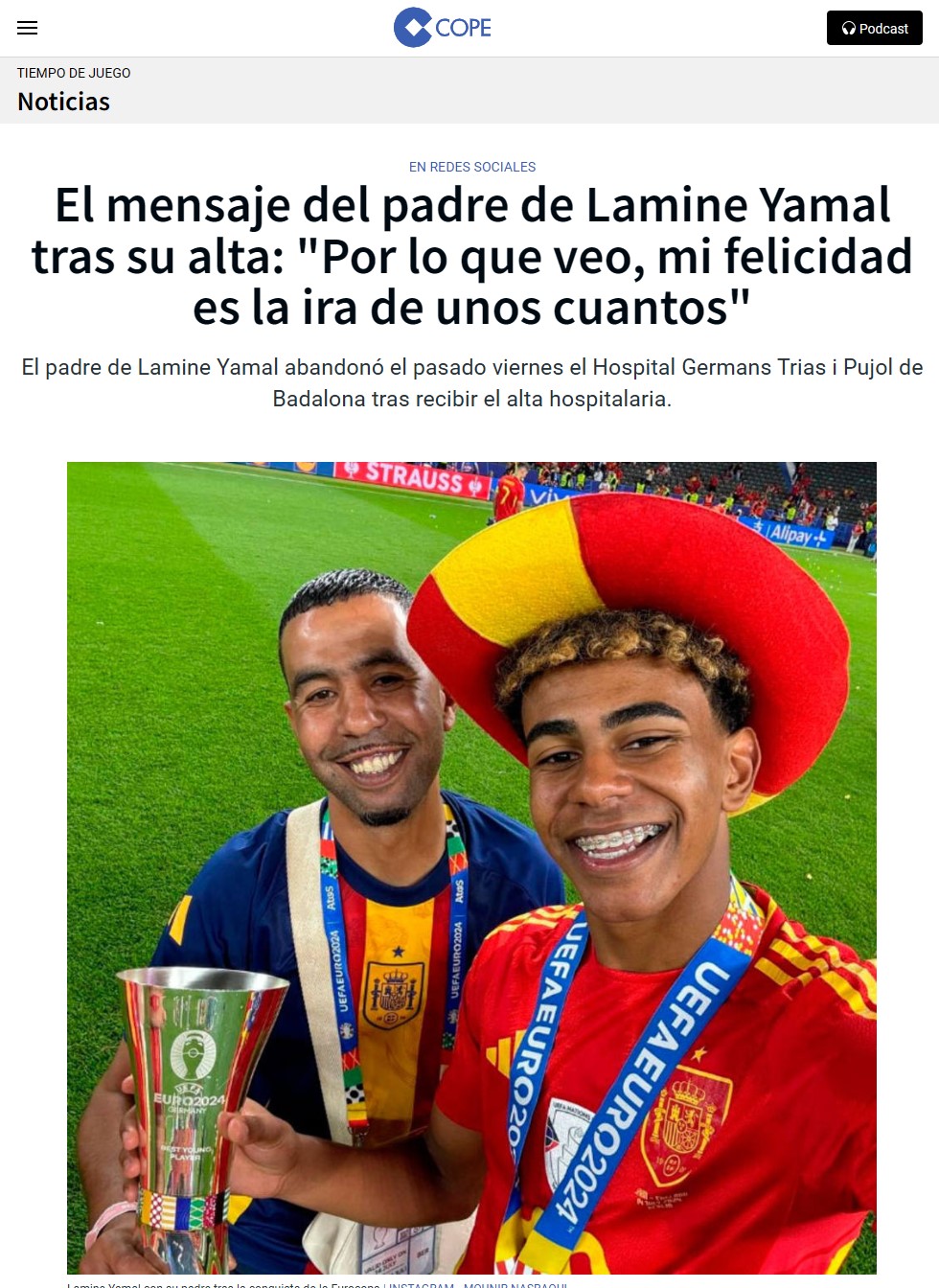 Mensaje velado del padre de Lamine Yamal tras ser apuñaIado y dado de alta.
