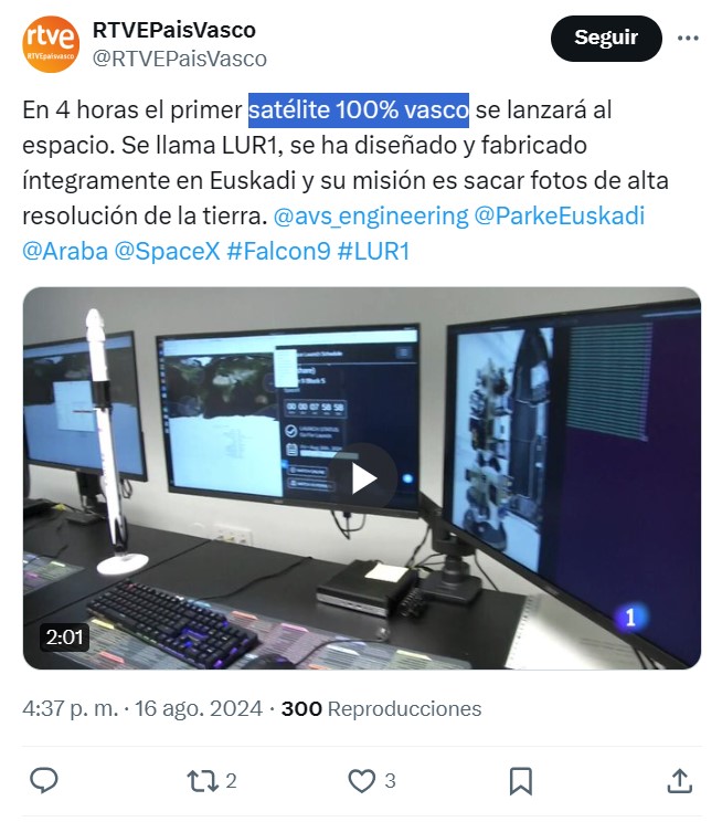 EL PRIMER SATÉLITE VASCO.