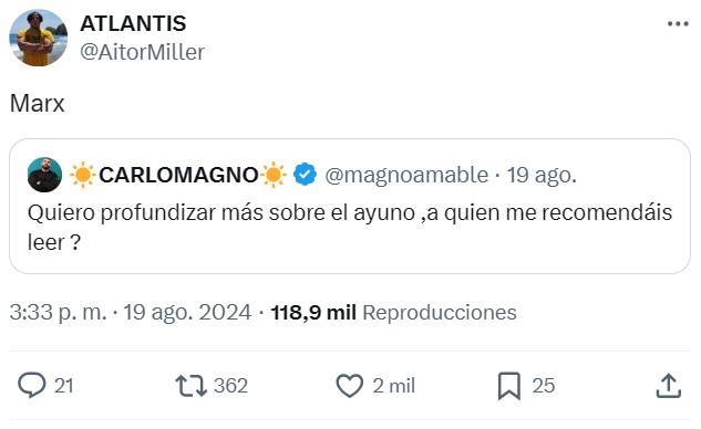 "Quiero profundizar más sobre el ayuno ¿A quien me recomendáis leer?"