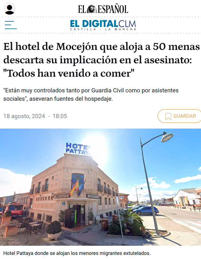 El hotel que aloja a 50 menas en Mocejón descarta su implicación en el asеsinato a machеtazos del niño de 11 años.