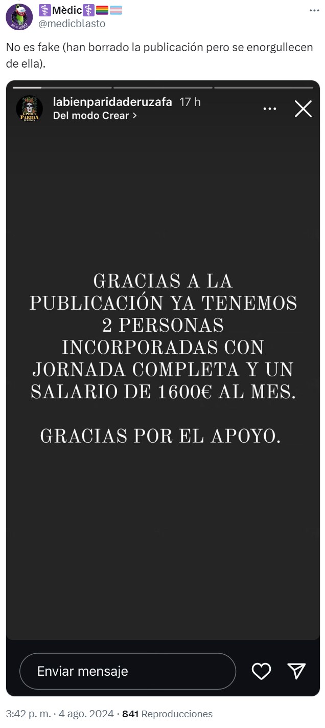 Oferta de trabajo pasivo-agresiva.