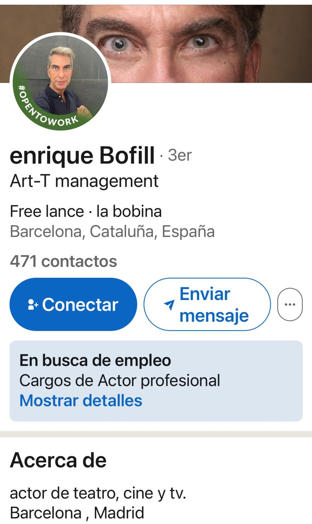 Trabaja en cuatro sitios como enfermero, tiene tres másters, no le llega para pagar el alquiler… A pesar de que podría tener un brillante futuro en La Sexta como actor de reparto.