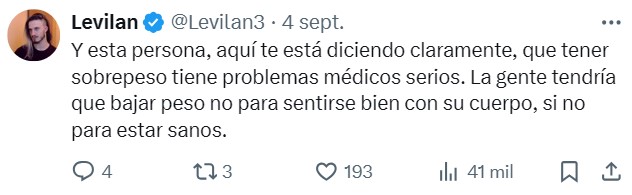Un mundo más obeso es un mundo más enfermo. Ibai es un ejemplo a seguir.
