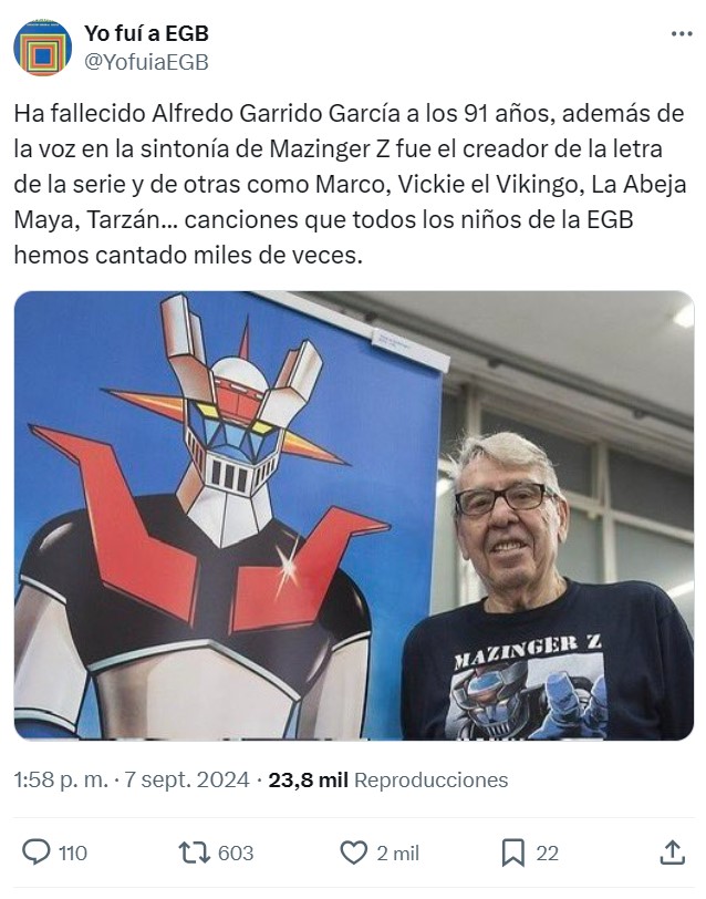 Ha muerto Alfredo Garrido García.