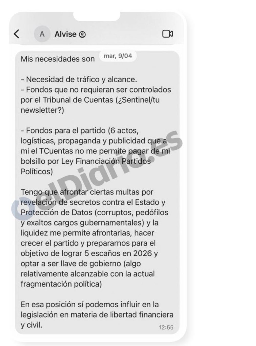 Piden la imputación de Alvise Pérez por recibir 100.000 euros en metálico de una plataforma de inversión denunciada por presunta estafa piramidal.