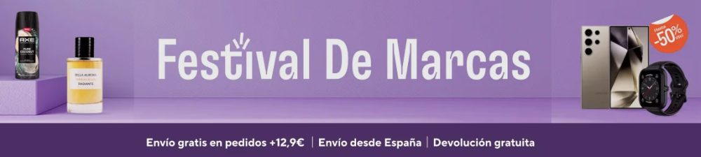Cientos de productos de marca a los mejores precios en el Super Brand Festival de AliExpress.