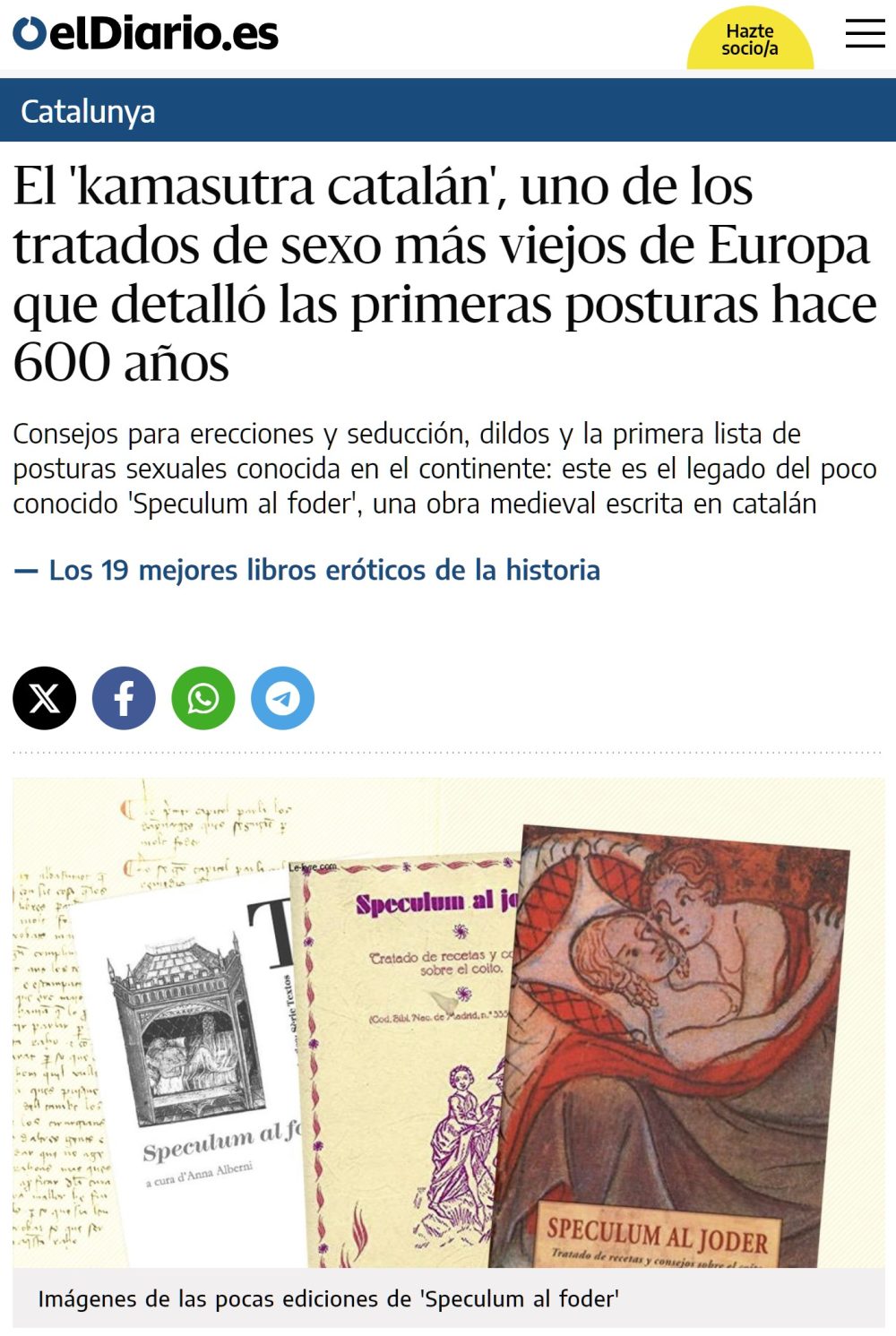 Junto con la Gran Muralla catalana, los jardines colgantes de Catalunya, las pirámides del Ampurdà el gran faro de Salou y el coloso de Reus. Las grandes maravillas del mundo. Y eso sin contar que Colón era catalán y que fueron los primeros en pisar la luna...