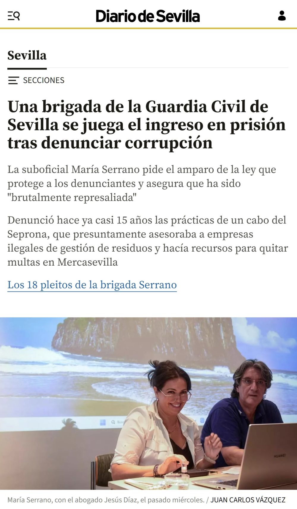 Una brigada de la Guardia Civil se arriesga a entrar en prisión por denunciar corrupción de un cabo del Seprona.