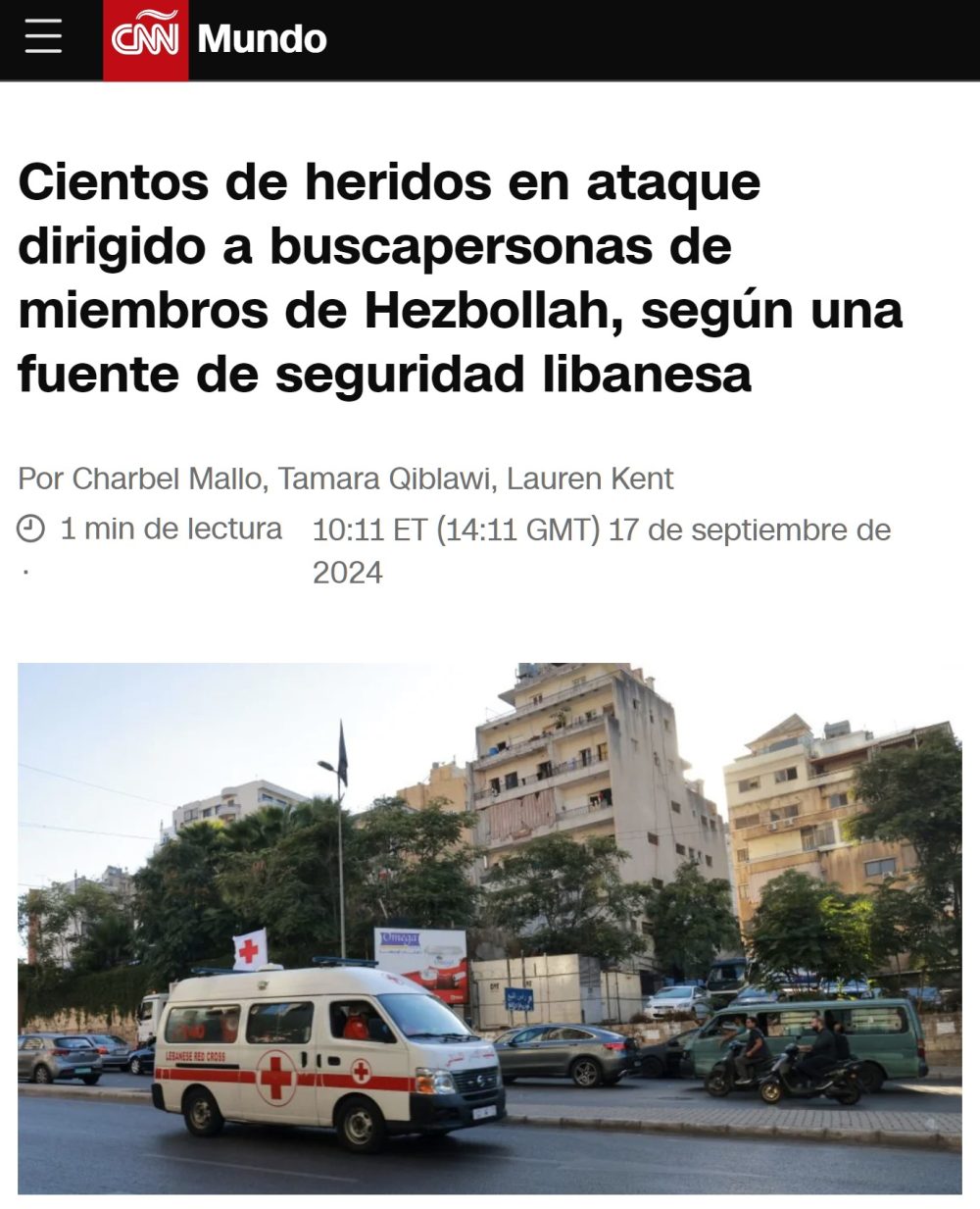 Reportan cientos de miembros de Hezbollah heridos tras la explosión sincronizada de sus buscapersonas: 8 muеrtos y casi 3000 hеridos.