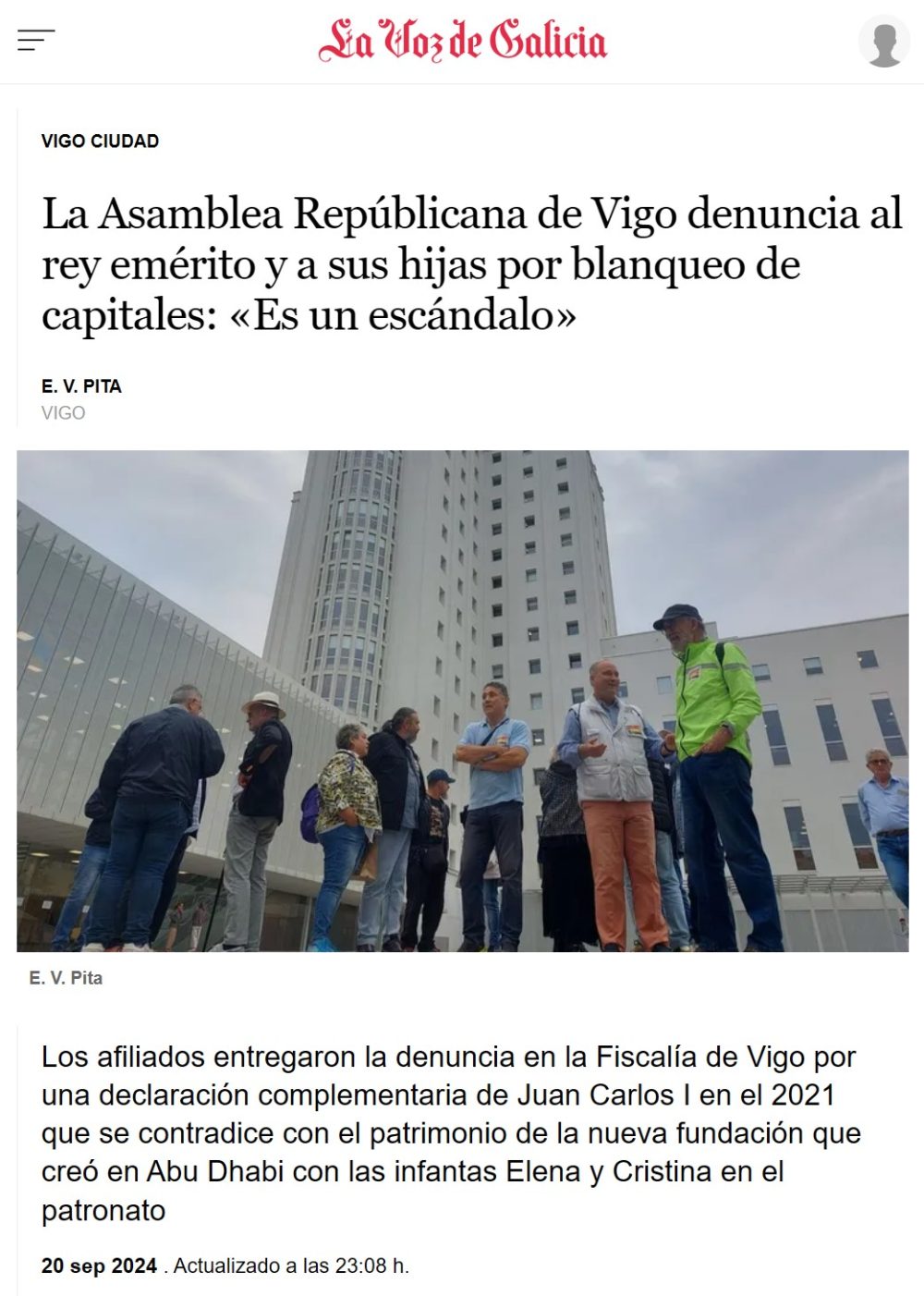 Denuncian al Rey Emérito y a las infantas por blanqueo de capitales.