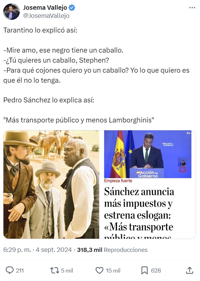 Los pasos hacia el socialismo rancio que está dando Pdro Snchz están provocando que se den pasos también en otros frentes.