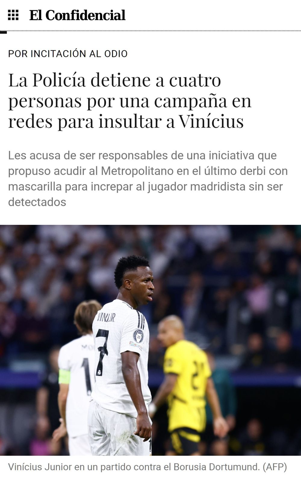 Detienen a 4 personas por una "campaña en redes" para insuItar a Victimicius.