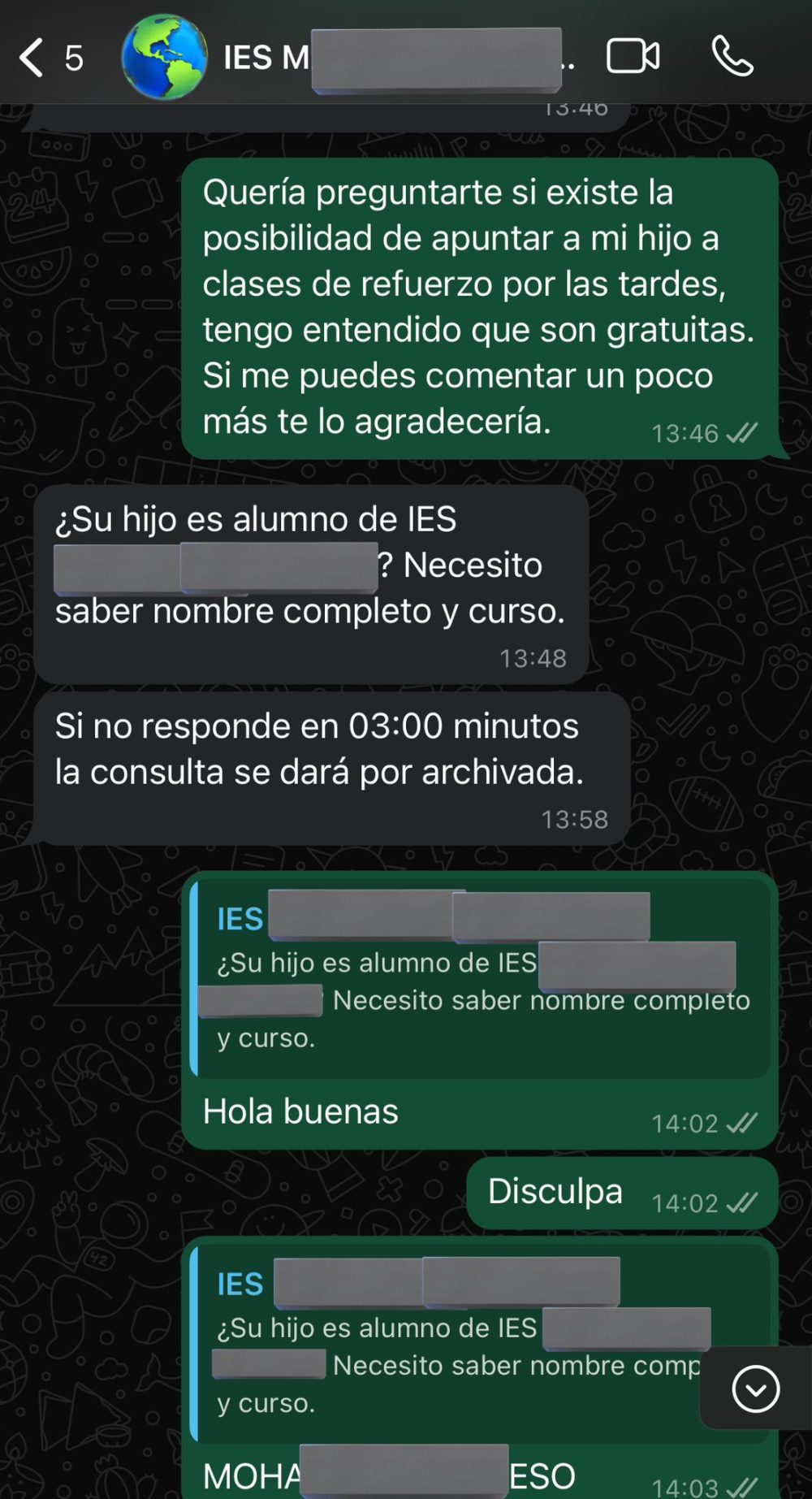 Padre por un día de un amego descarriado.