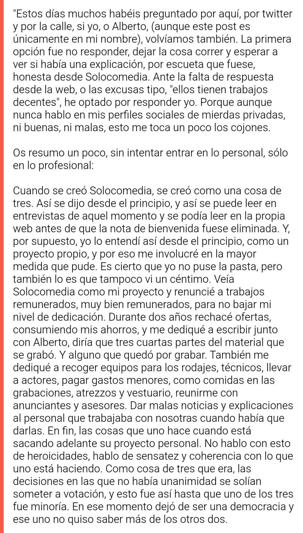 "Contar sus problemas, el negocio": Pantomima Full dedica su último vídeo a Ángel Martín sin nombrarlo.