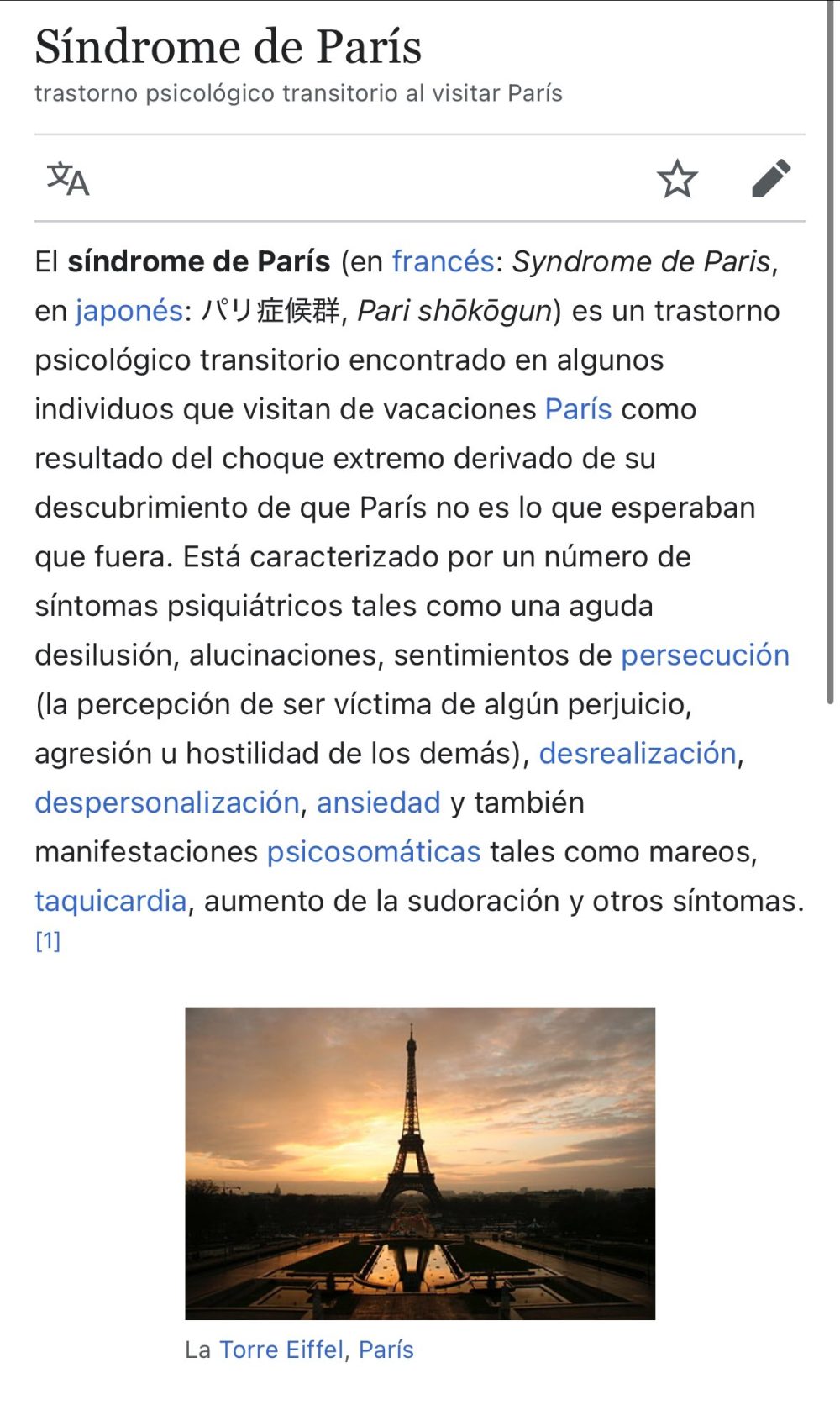 En Japón existe algo conocido como "Síndrome de París".