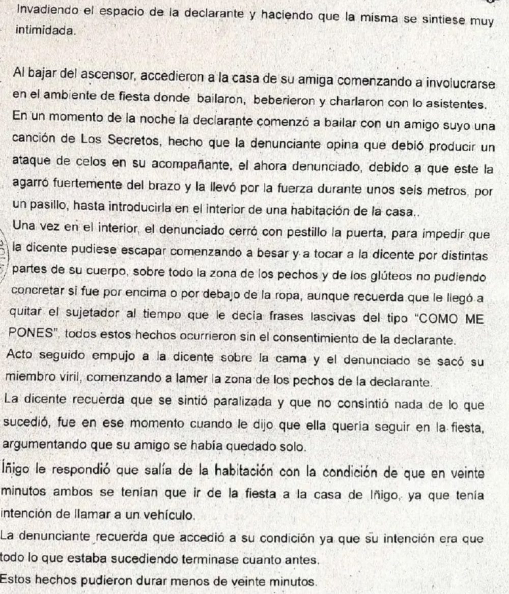 La demanda a Errejón es una historia demencial.