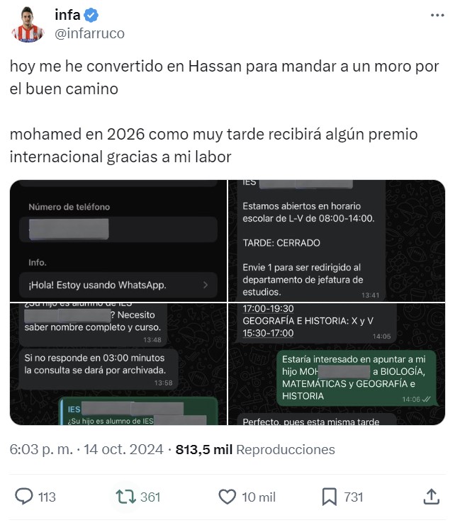 Padre por un día de un amego descarriado.