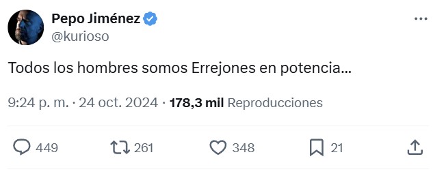 "Todos los hombres somos Errejones en potencia".