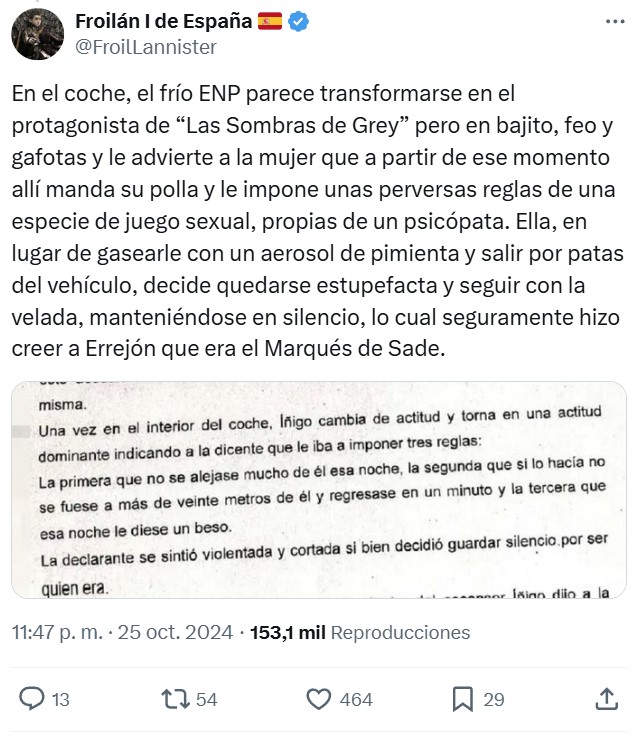 La demanda a Errejón es una historia demencial.